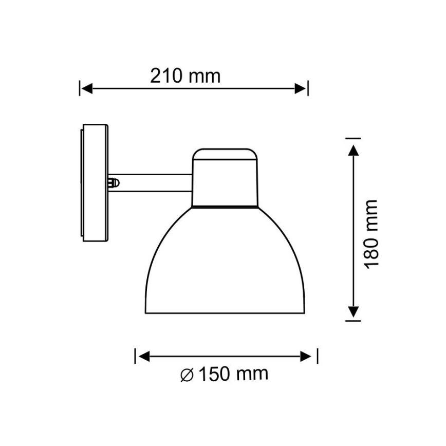 Iluminação de parede exterior ARNE 1xE27/10W/230V IP44