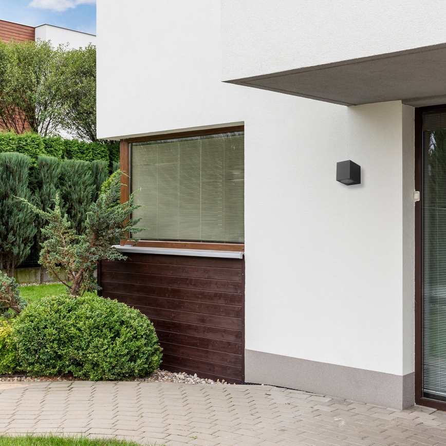 Iluminação de parede exterior BOKA 1xGU10/60W/230V IP44 preta