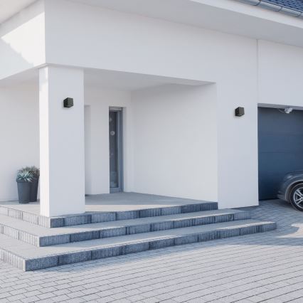 Iluminação de parede exterior BOKA 1xGU10/60W/230V IP44 preta