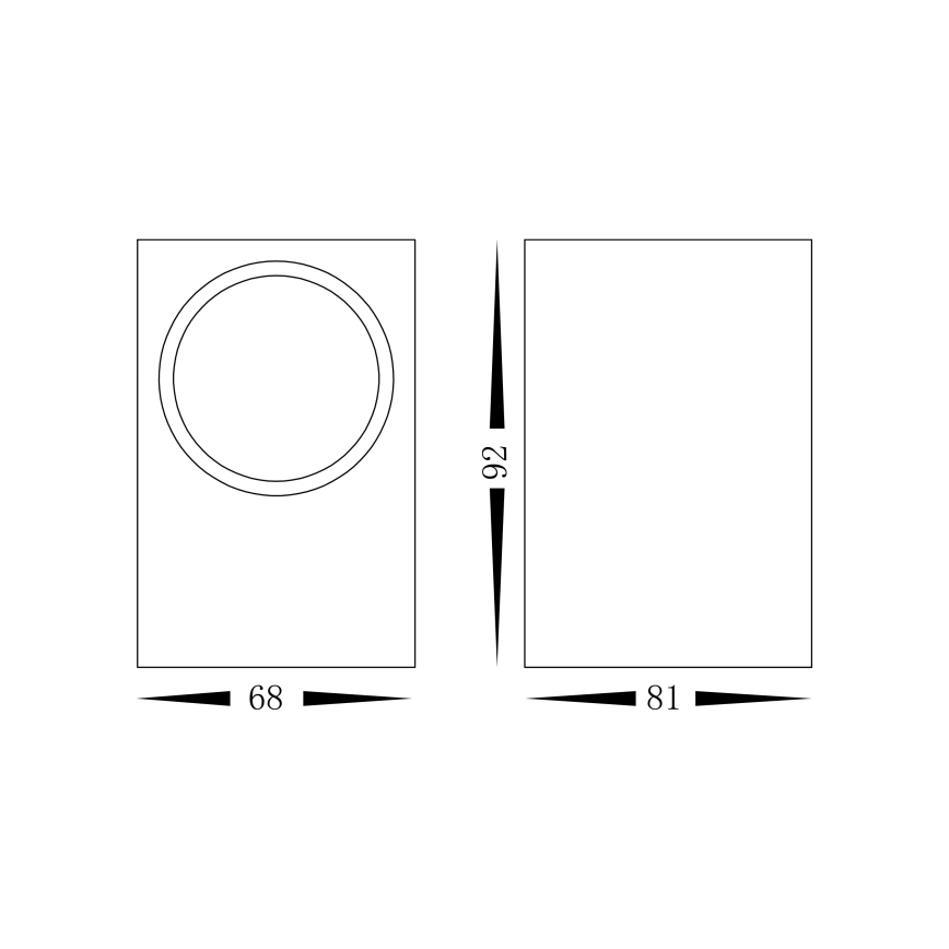 Iluminação de parede exterior BOKA 1xGU10/60W/230V IP44 preta