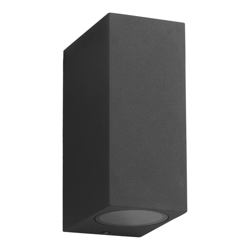 Iluminação de parede exterior BOKA 2xGU10/60W/230V IP44 preta