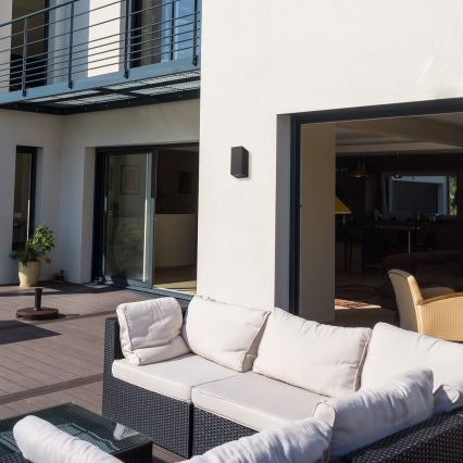 Iluminação de parede exterior BOKA 2xGU10/60W/230V IP44 preta