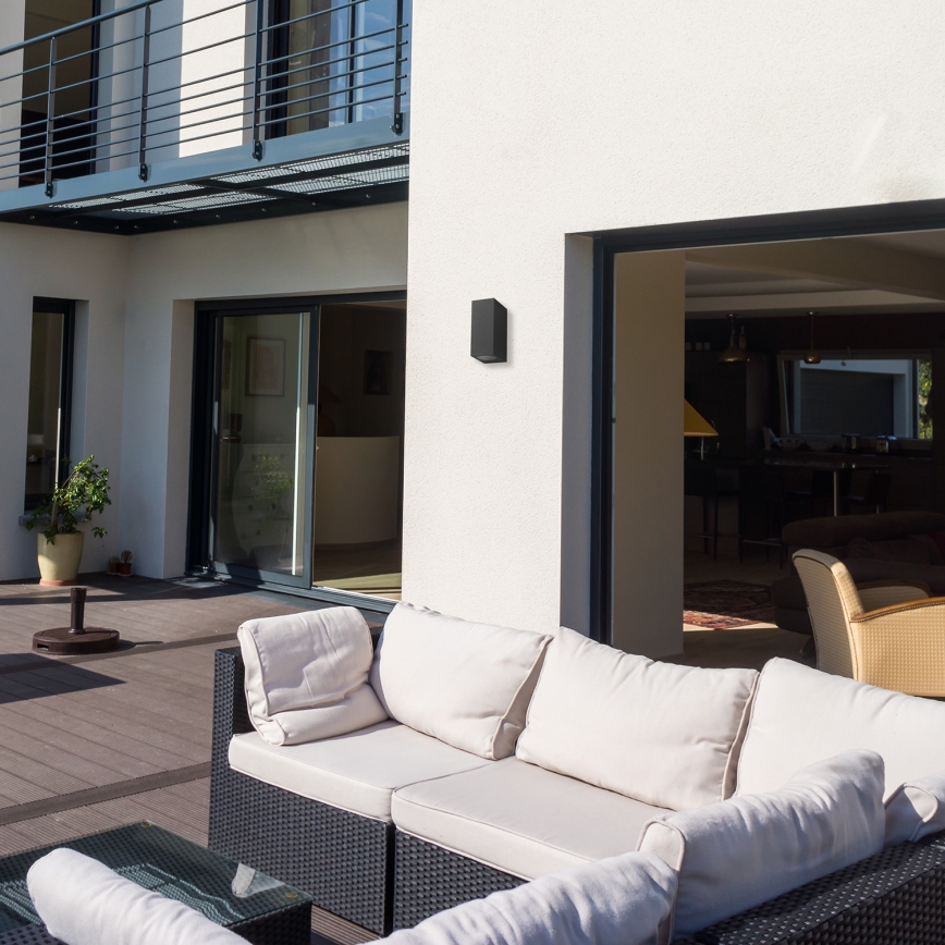 Iluminação de parede exterior BOKA 2xGU10/60W/230V IP44 preta