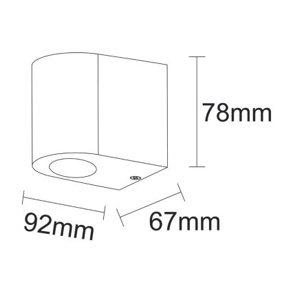 Iluminação de parede exterior BOSTON 1xGU10/10W/230V IP44 branco