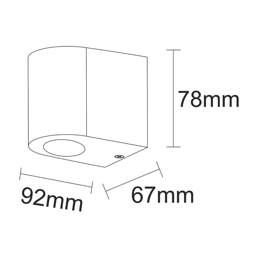 Iluminação de parede exterior BOSTON 1xGU10/10W/230V IP44 branco