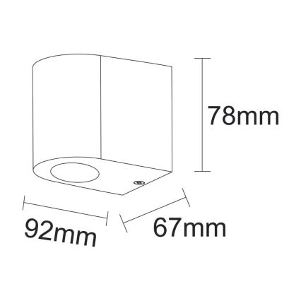 Iluminação de parede exterior BOSTON 1xGU10/10W/230V IP44 preto