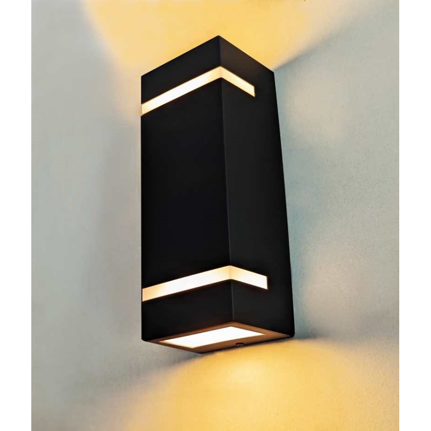 Iluminação de parede exterior BRICK 2xGU10/7W/230V IP44