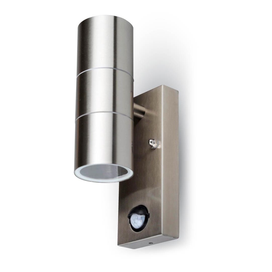 Iluminação de parede exterior com sensor 2xGU10/35W/230V IP44