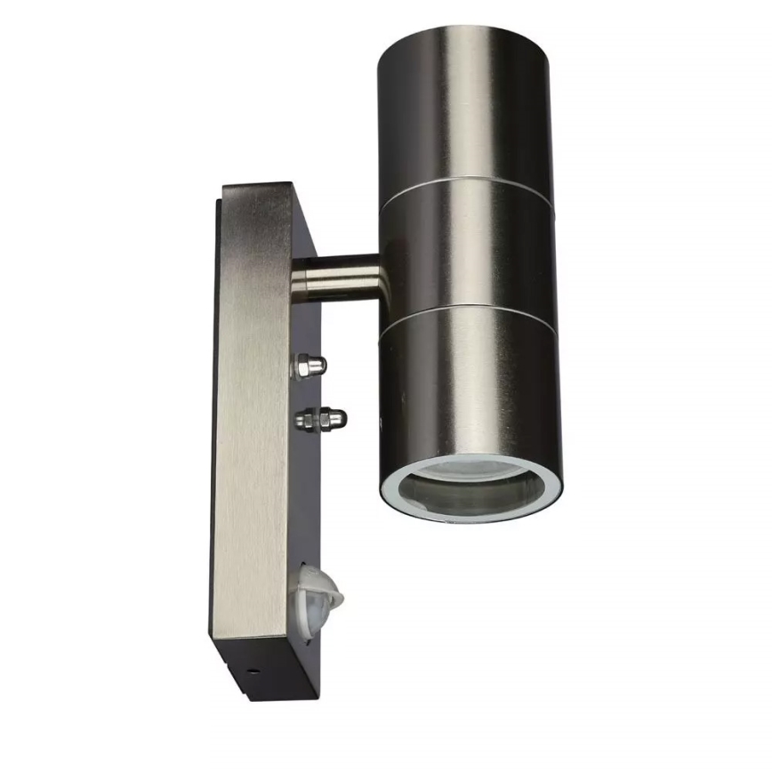 Iluminação de parede exterior com sensor 2xGU10/35W/230V IP44