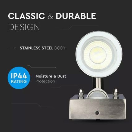 Iluminação de parede exterior com sensor 2xGU10/35W/230V IP44