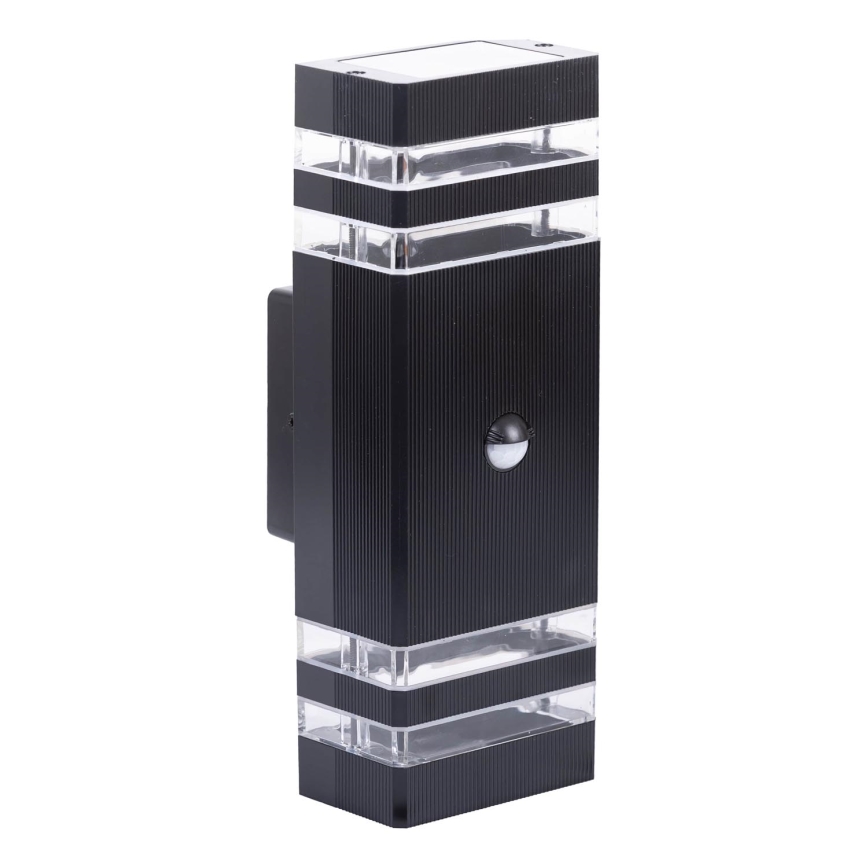 Iluminação de parede exterior com sensor BREZZA 2xGU10/35W/230V IP65