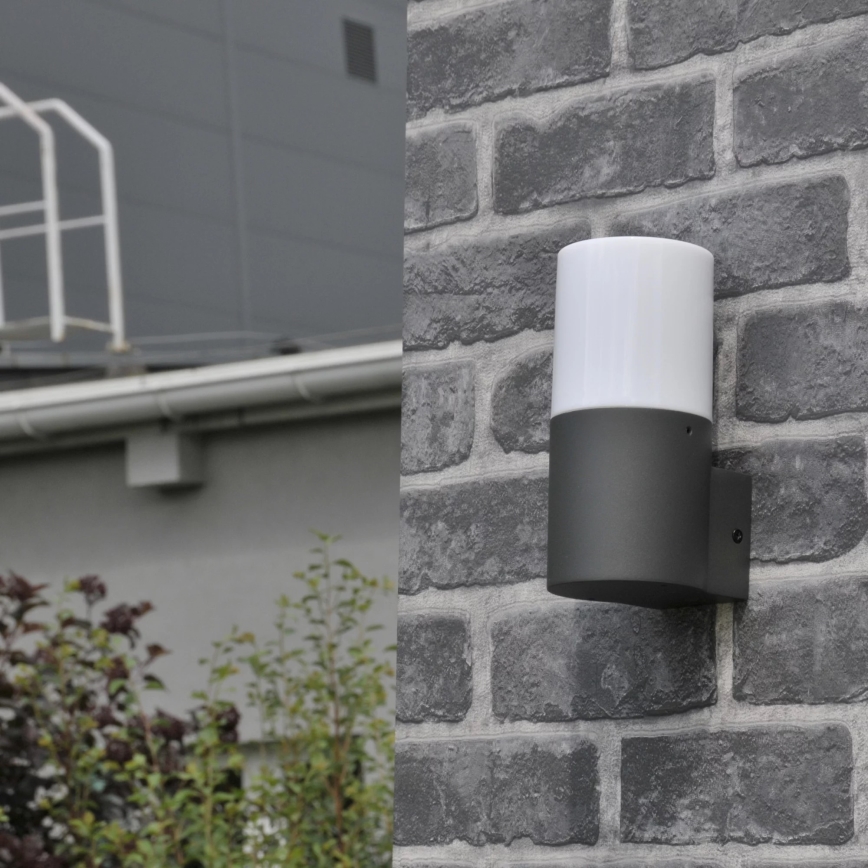 Iluminação de parede exterior DALLAS 1xE27/12W/230V IP44 grafite