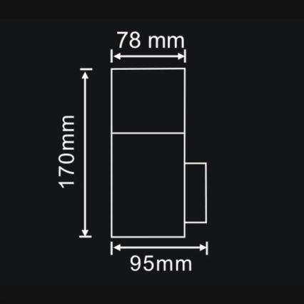 Iluminação de parede exterior DALLAS 1xE27/12W/230V IP44 grafite
