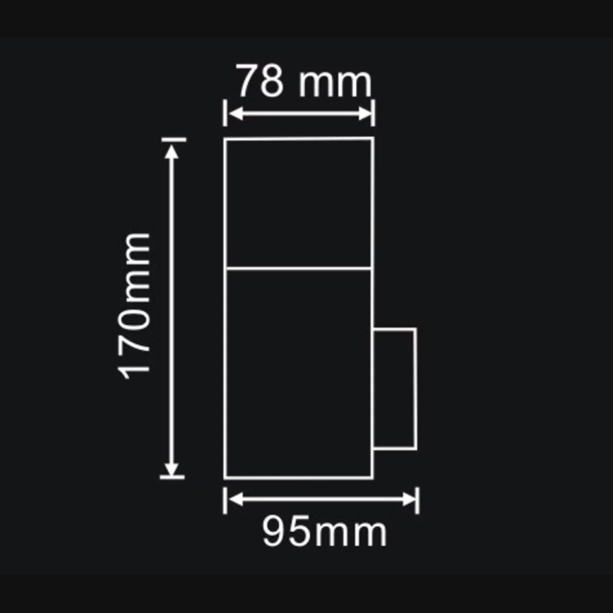 Iluminação de parede exterior DALLAS 1xE27/12W/230V IP44 grafite