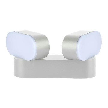 Iluminação de parede exterior flexível LED 2xLED/12W/230V IP65 cinzenta