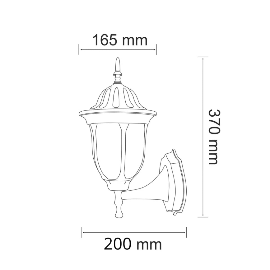 Iluminação de parede exterior FLORENCJA 1xE27/20W/230V IP43