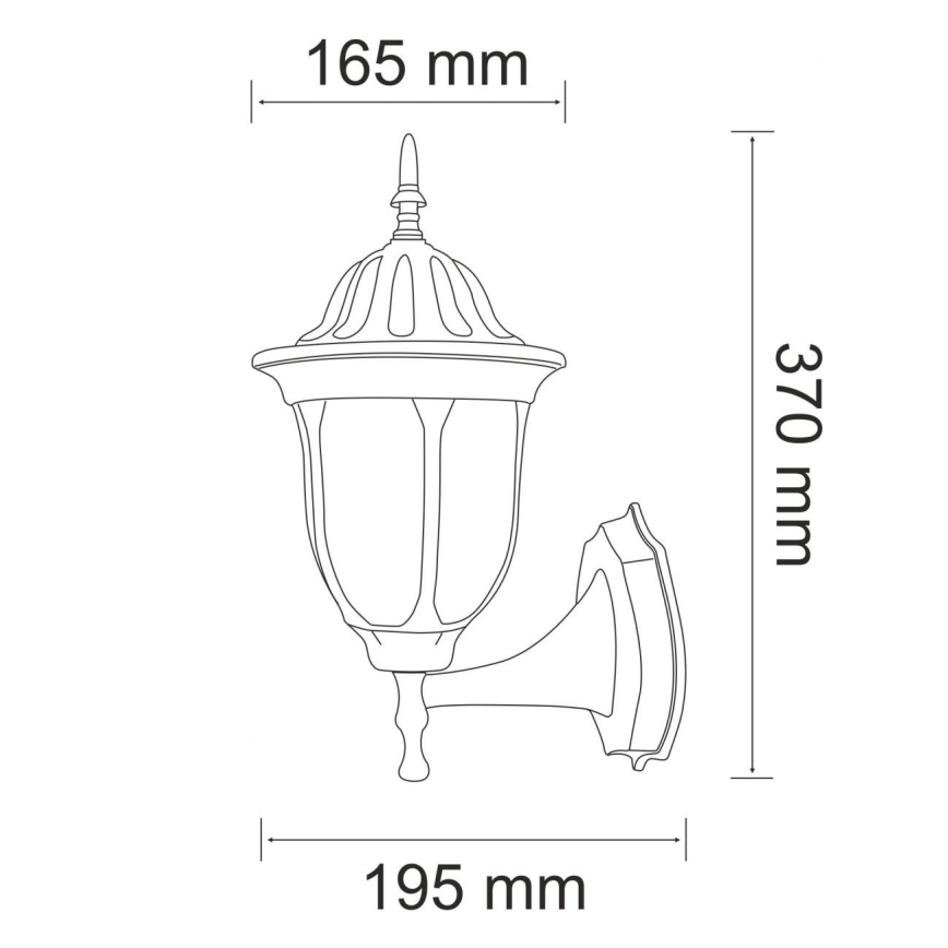Iluminação de parede exterior FLORENCJA 1xE27/20W/230V IP43
