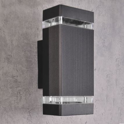 Iluminação de parede exterior GILBERT 2xGU10/10W/230V IP44