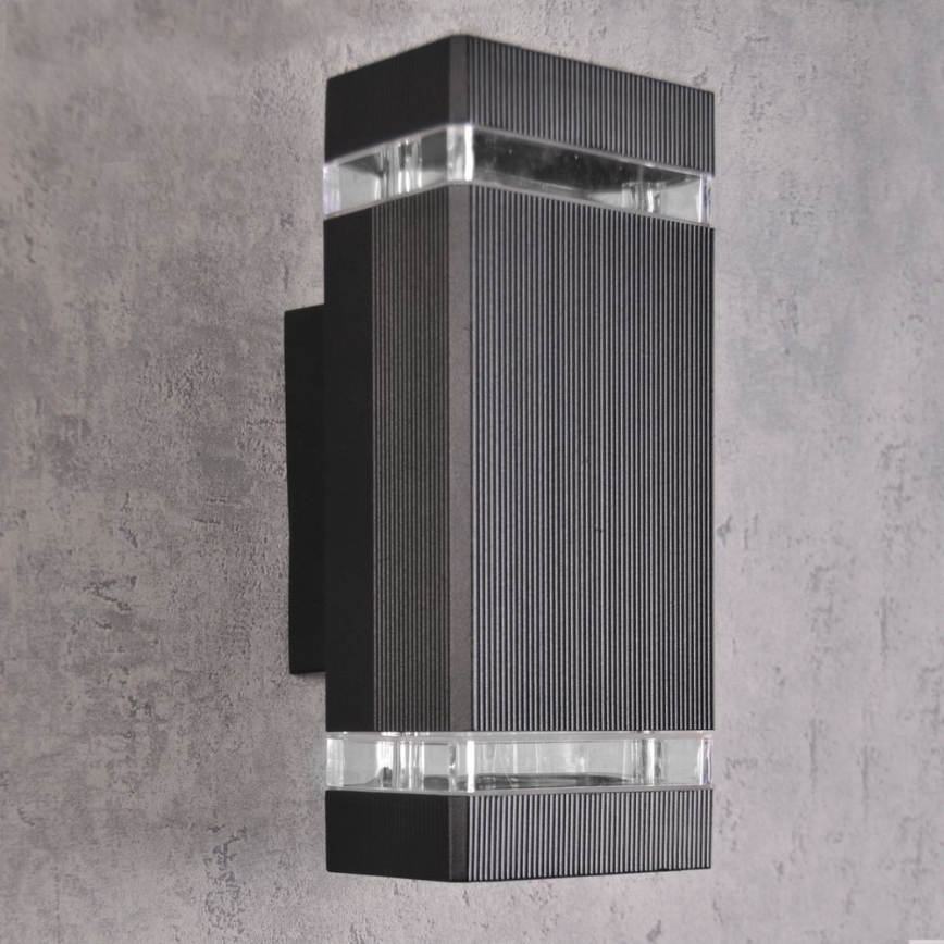 Iluminação de parede exterior GILBERT 2xGU10/10W/230V IP44