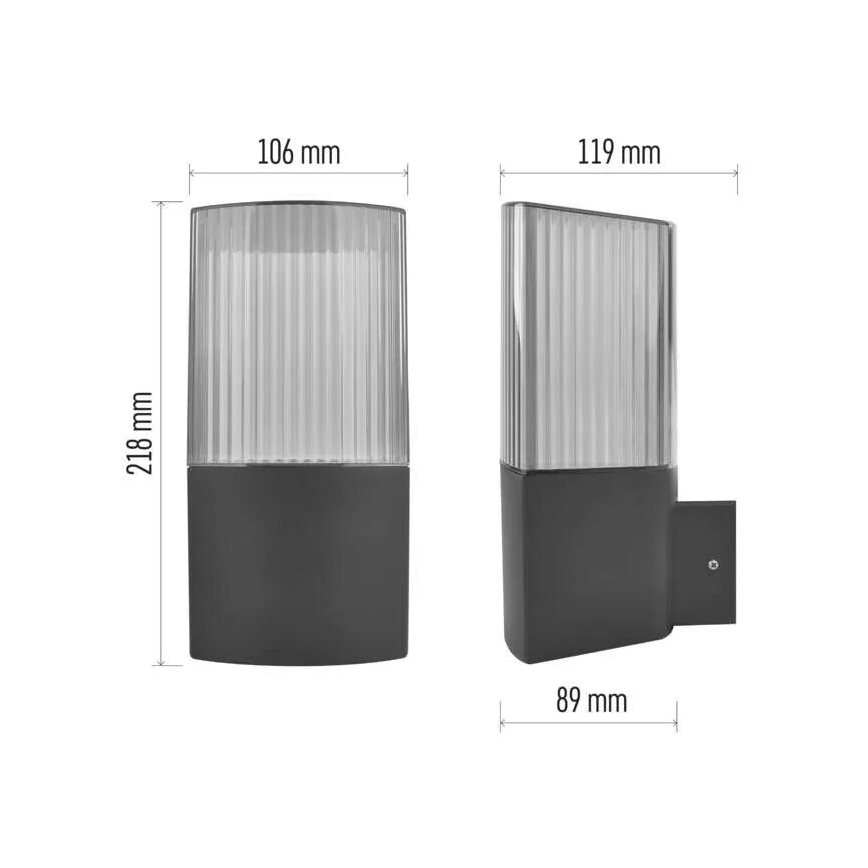 Iluminação de parede exterior LANA 1xE27/25W/230V IP54