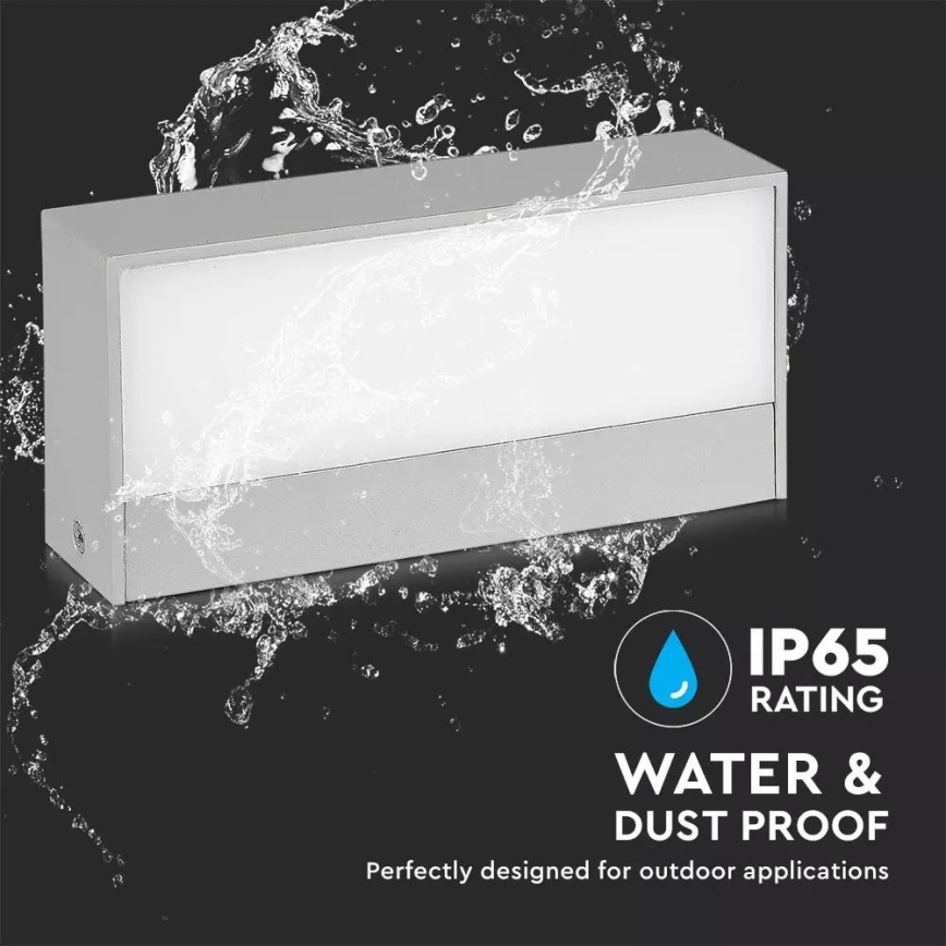 Iluminação de parede exterior LED 1xLED/12W/230V IP65 6400K