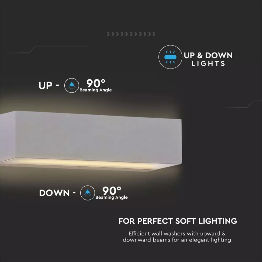 Iluminação de parede exterior LED 1xLED/12W/230V IP65 6400K