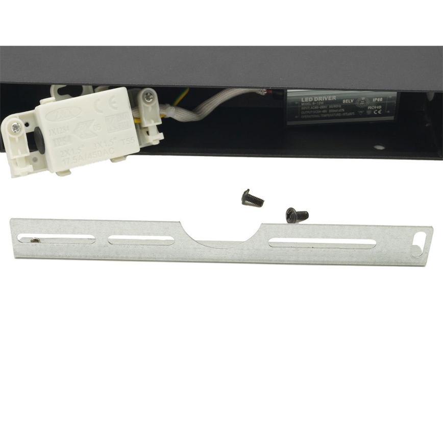 LED Flexível iluminação de parede exterior 2xLED/16W/230V IP54 90 cm preto