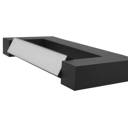 LED Flexível iluminação de parede exterior 2xLED/16W/230V IP54 90 cm preto
