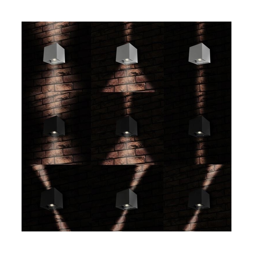Iluminação de parede exterior LED 2xLED/3W/230V IP54 antracite