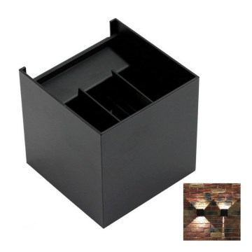 Iluminação de parede exterior LED 2xLED/3W/230V IP54 preta