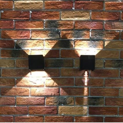 Iluminação de parede exterior LED 2xLED/3W/230V IP54 preta