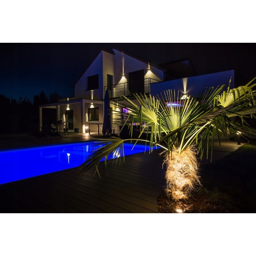 Iluminação de parede exterior LED 2xLED/3W/230V IP54 preta