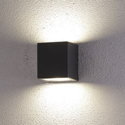 Iluminação de parede exterior LED 2xLED/5W/230V 4000K IP54 preto