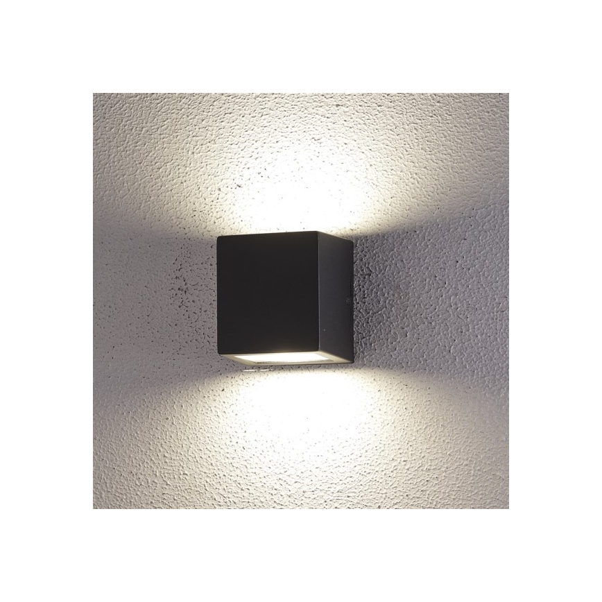 Iluminação de parede exterior LED 2xLED/5W/230V 4000K IP54 preto