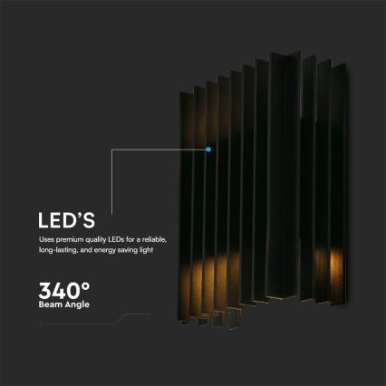 Iluminação de parede exterior LED 2xLED/6W/230V IP65 3000K