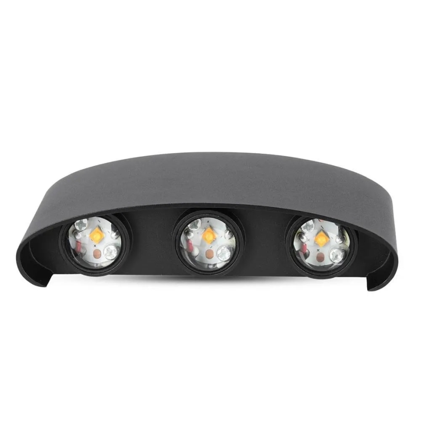 Iluminação de parede exterior LED 3xLED/6W/230V IP54 4000K preta