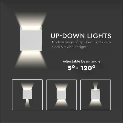Iluminação de parede exterior LED/5W/230V 3000K IP65 branco