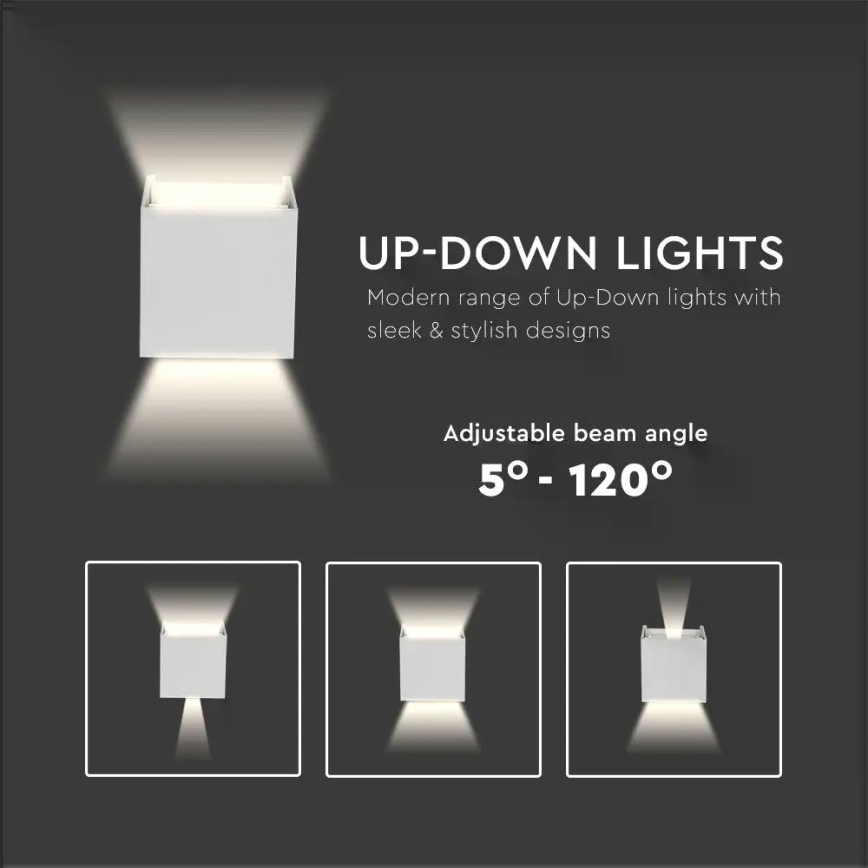 Iluminação de parede exterior LED/5W/230V 3000K IP65 branco
