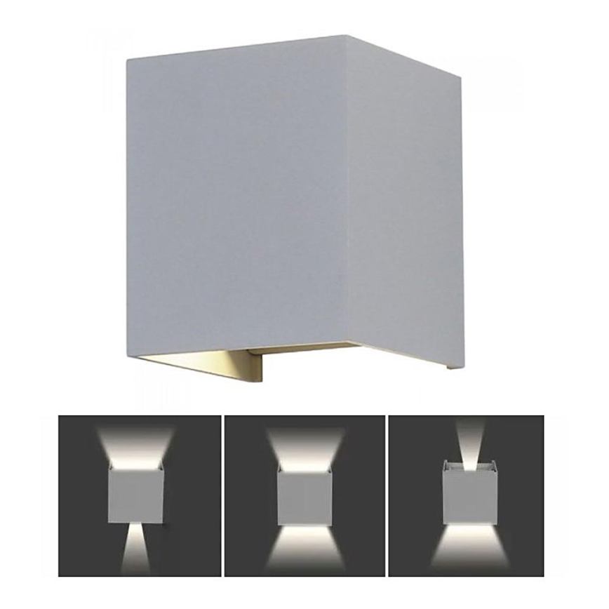 Iluminação de parede exterior LED/5W/230V 3000K IP65 cinzenta