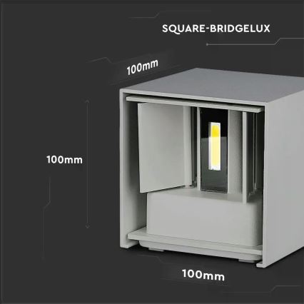 Iluminação de parede exterior LED/5W/230V 3000K IP65 cinzenta