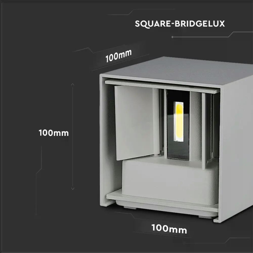 Iluminação de parede exterior LED/5W/230V 3000K IP65 cinzenta