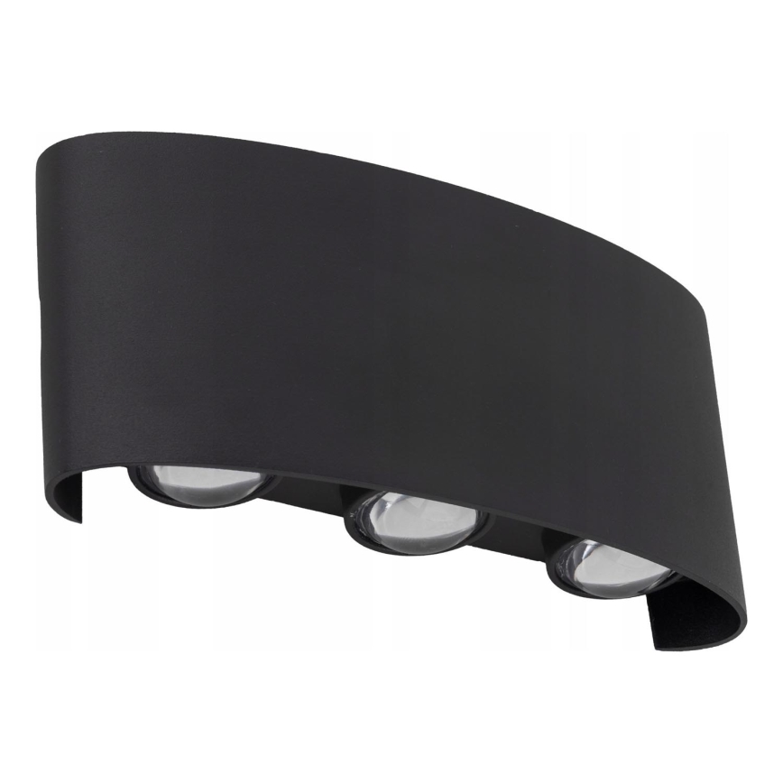 Iluminação de parede exterior LED ARROW 6xLED/1W/230V IP54 preto