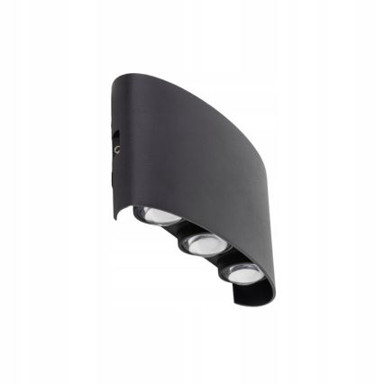Iluminação de parede exterior LED ARROW 6xLED/1W/230V IP54 preto