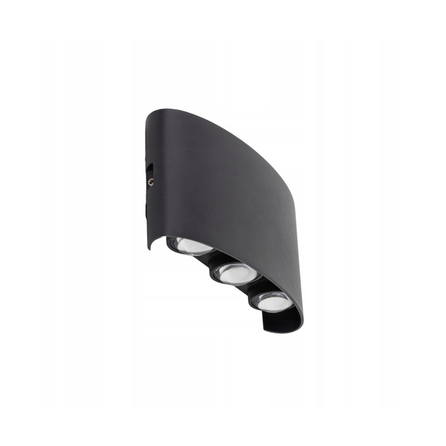 Iluminação de parede exterior LED ARROW 6xLED/1W/230V IP54 preto