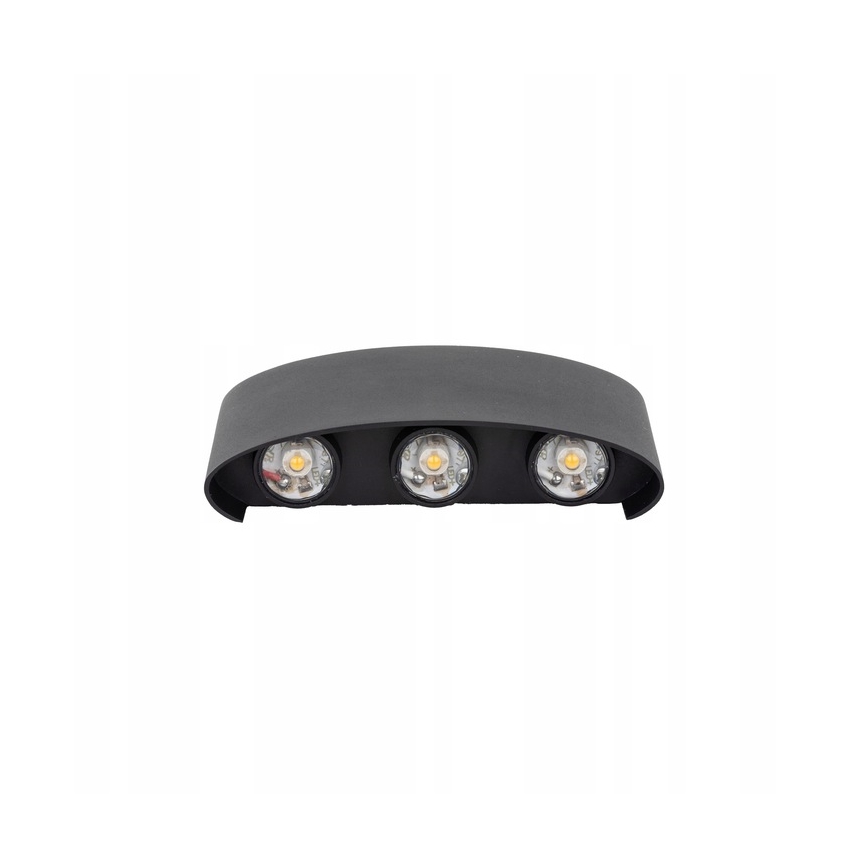 Iluminação de parede exterior LED ARROW 6xLED/1W/230V IP54 preto