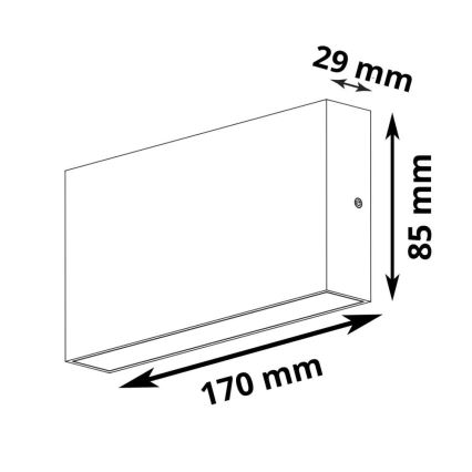 Iluminação de parede exterior LED CHICAGO 2xLED/5,5W/230V IP44