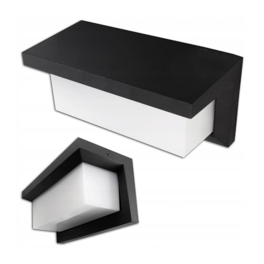 Iluminação de parede exterior LED com sensor LED/12W/230V IP54 preto