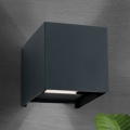 Iluminação de parede exterior LED CUBE 2xLED/3W/230V IP54 antracite