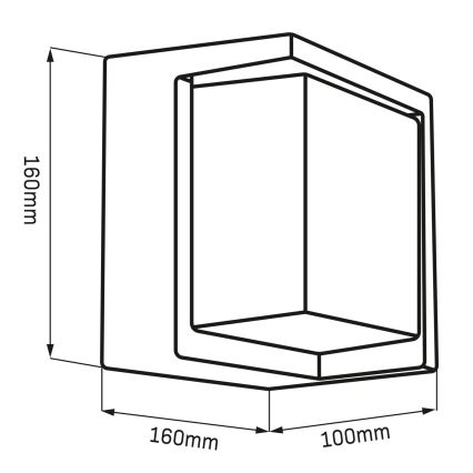 Iluminação de parede exterior LED ESSEN LED/12W/230V IP44 preto
