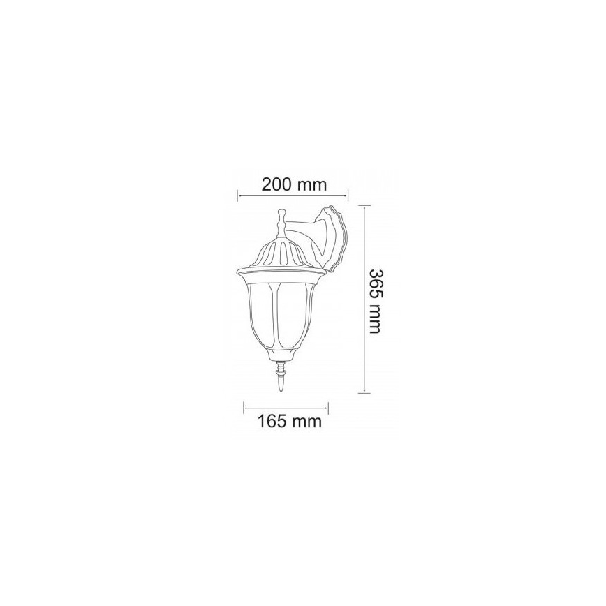 Iluminação de parede exterior LED FLORENCJA 1xE27/10W/230V IP43
